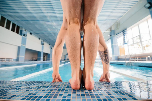 Mladý Sportovec Trénuje Připravuje Plavecké Soutěže Bazénu Zdravý Životní Styl — Stock fotografie