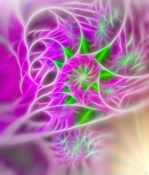Brilhante violeta abstrato fractal ilustração — Fotografia de Stock