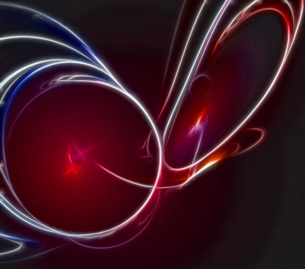Rode curcles kleurrijke helder licht fractal — Stockfoto