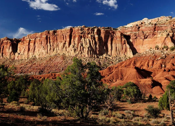 Vista Para Botão Colorido Scenic Drive Road Capitol Reef National — Fotografia de Stock