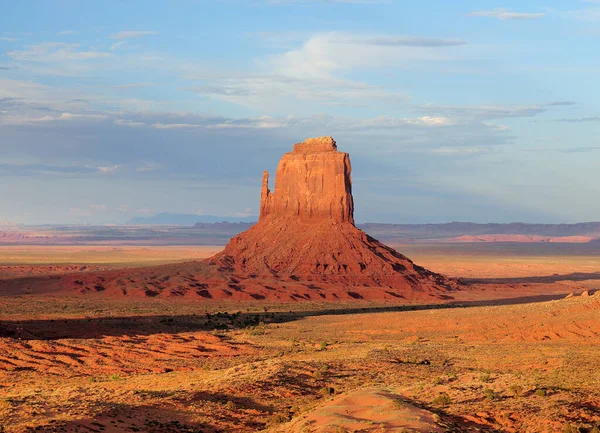 Vista Para Oeste Mitten Butte Vale Monumento Arizona Final Tarde — Fotografia de Stock