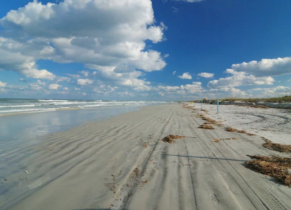 Beach Road Beach Lighthouse Point Park Ponce Inlet Sunny Autumn — Stock Photo, Image