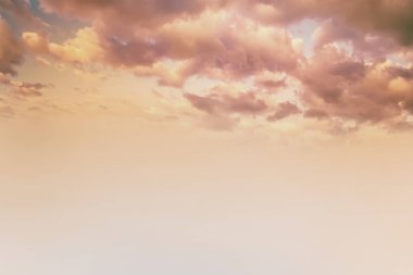 Hava manzaralı dramatik gün batımı ve gün doğumlu gökyüzü arkaplanı beyaz bulutlu