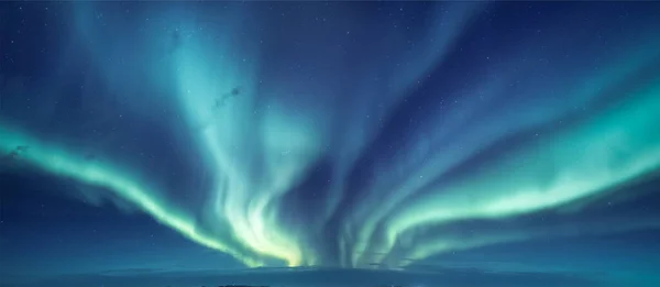 Aurora Borealis Severní Světla Hvězdami Noční Obloze Aurora Borealis Severní — Stock fotografie