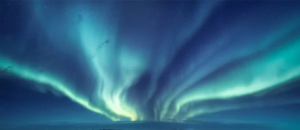 Aurora Borealis Северное Сияние Звездой Ночном Небе Aurora Borealis Северное — стоковое фото