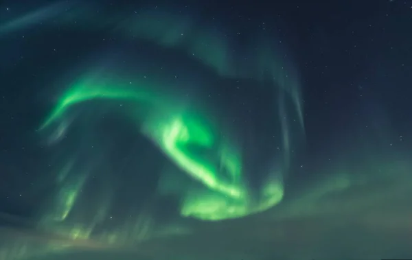 Aurora Borealis Norrsken Med Stjärnklar Natthimlen Aurora Borealis Norrsken Med — Stockfoto