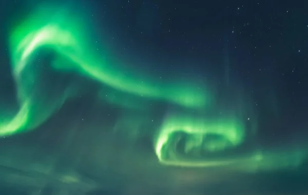 Aurora Borealis Norrsken Med Stjärnklar Natthimlen Aurora Borealis Norrsken Med — Stockfoto