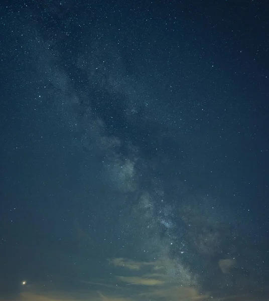 Landskap Med Vintergatans Galax Natthimmel Med Stjärnor — Stockfoto