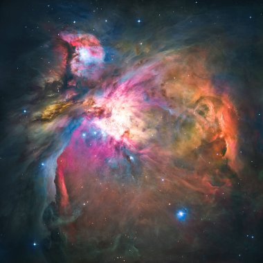 Soyut çok renkli pürüzsüz parlak bulutsu gökada arka plan