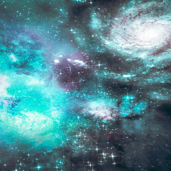 Abstrakta Mångfärgade Smidig Nebulosan Galaxy Konstverk Bakgrund — Stockfoto