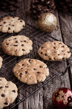 Noel zamanı, çikolatalı kurabiye