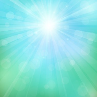 Bahar ya da yaz geçmiş bokeh ışıkları ile