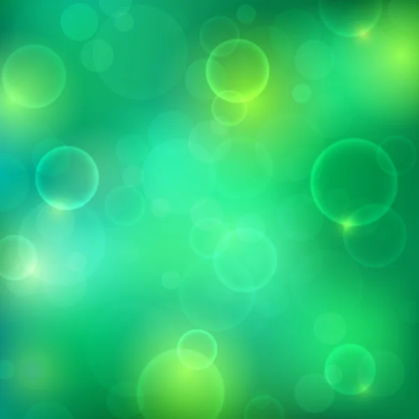 Lysande grön bakgrund med ljuseffekter. — Stock vektor