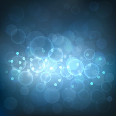 Koyu mavi bokeh arka plan ışık efektleri ile