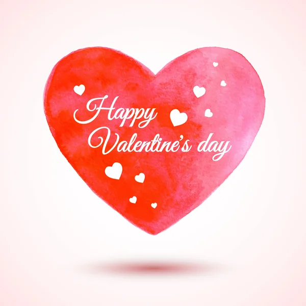 Beautiful vector watercolor heart for Valentine 's Day background. Элемент для Вашего дизайна . — стоковый вектор
