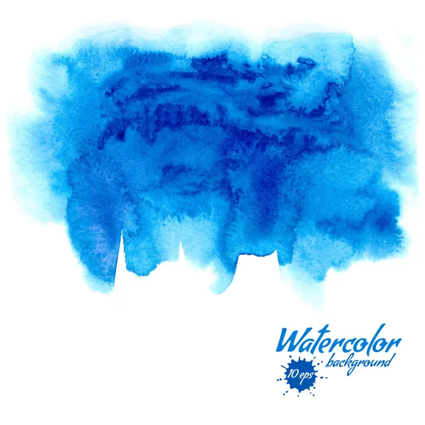 テクスチャや背景の青い水彩ベクトルの背景 — ストックベクタ