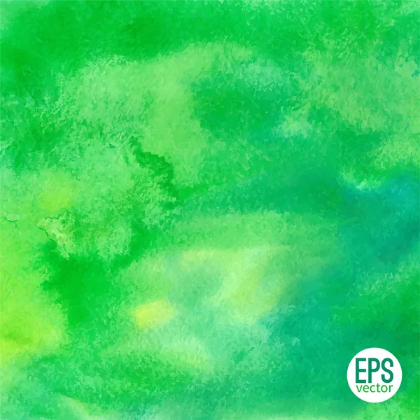 Fond d'aquarelle abstrait vert vectoriel dessiné à la main pour votre conception — Image vectorielle