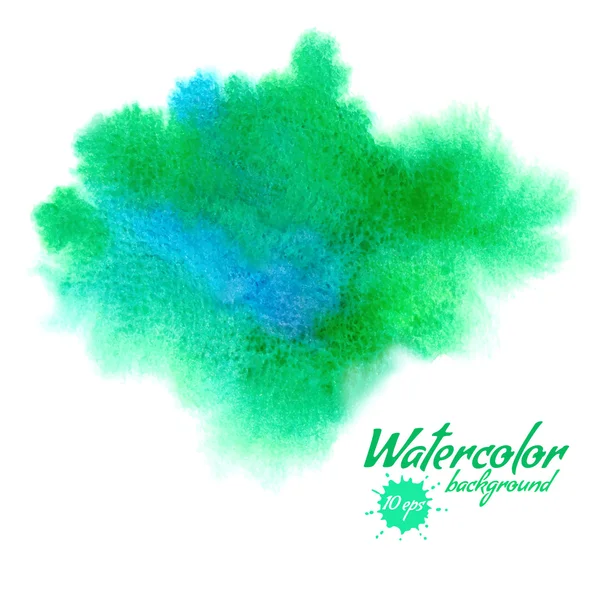 Vektor grüne abstrakte handgezeichnete Aquarell Hintergrund für Ihr Design — Stockvektor