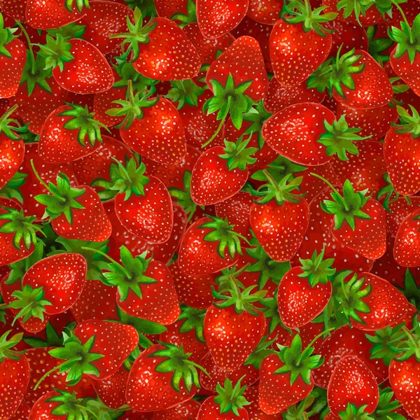 Aquarell Erdbeer Hintergrund. — Stockfoto
