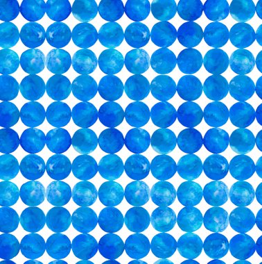 Mavi suluboya daireler vektör seamless modeli