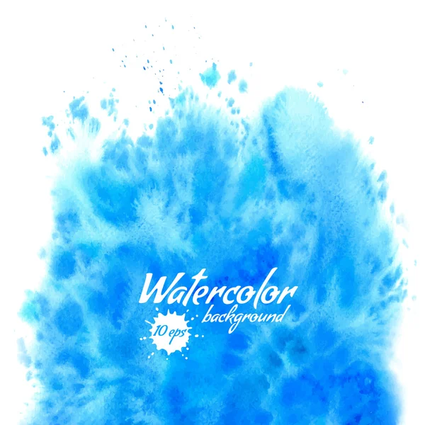 Fond d'aquarelle vecteur bleu abstrait . — Image vectorielle