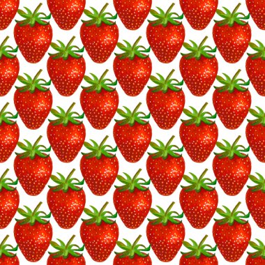 Beyaz arkaplanda suluboya Çilek