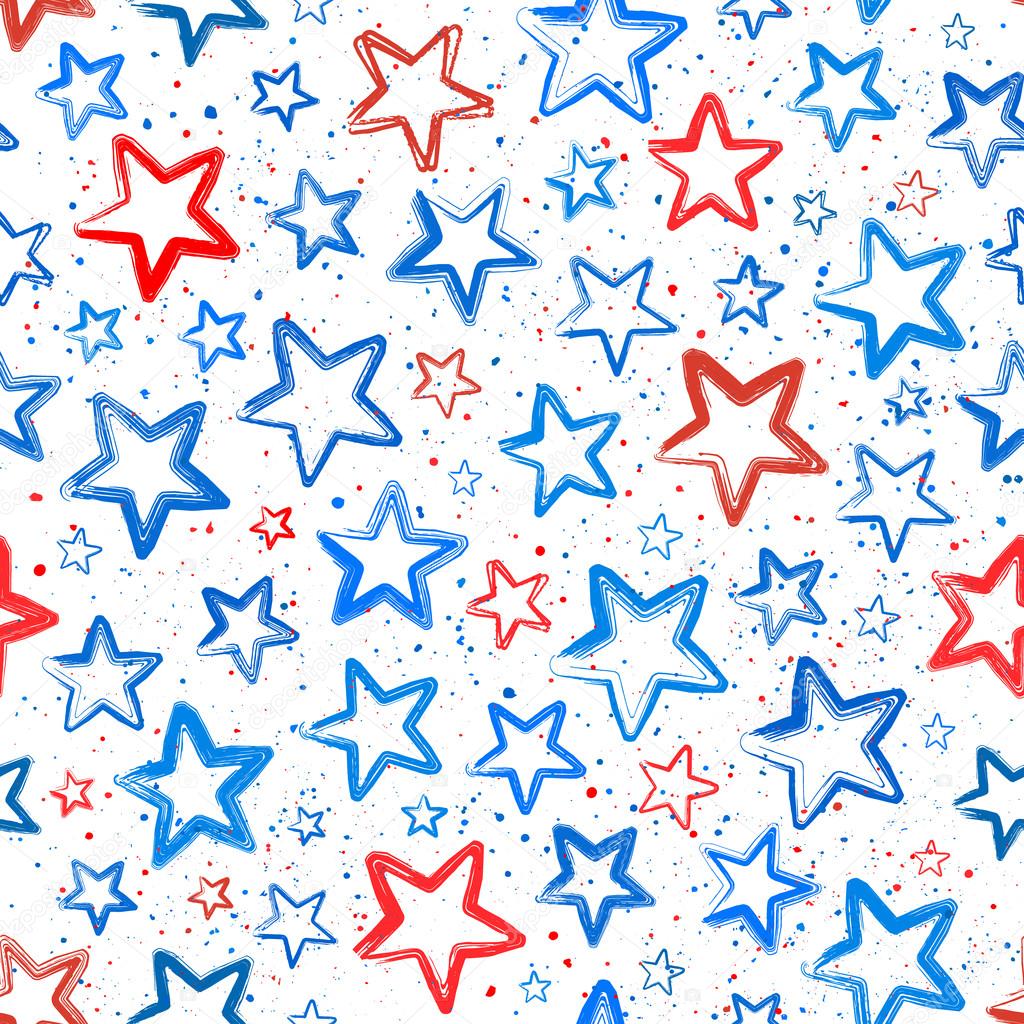 Stars seamless pattern