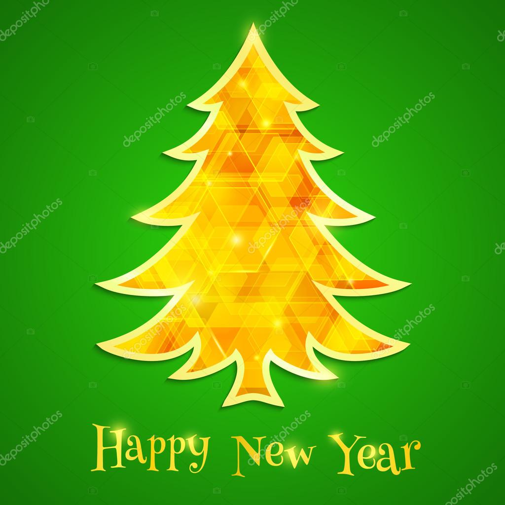 緑の背景に分離された黄金と光るクリスマス ツリー ストックベクター C Tanjulchik 緑の背景に分離された黄金と光るクリスマス ツリー ストックベクター C Tanjulchik