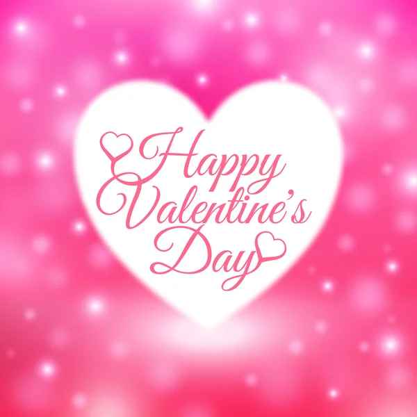 Happy Valentijnsdag kaart met roze achtergrond. — Stockvector