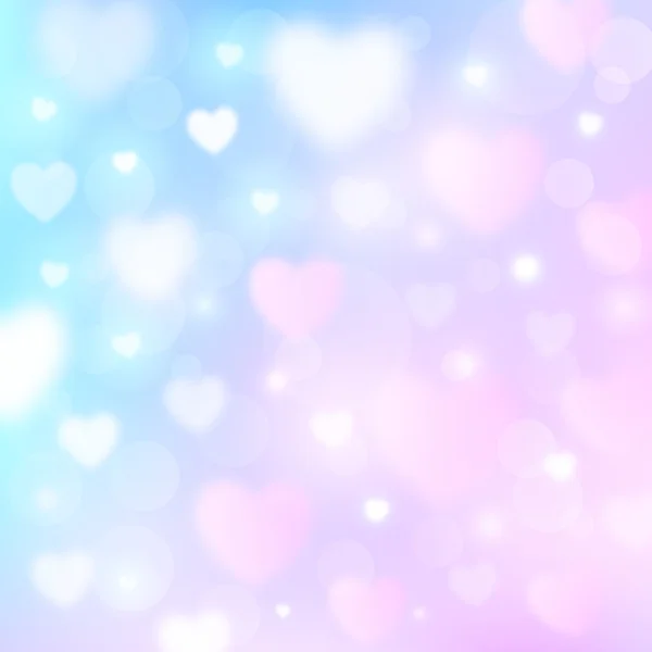 Romantik arka plan ile kalpleri ve bokeh ışıklar.