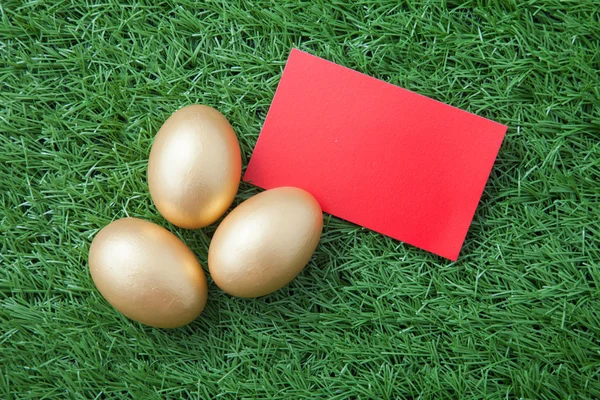 Tre uova di Pasqua d'oro — Foto Stock