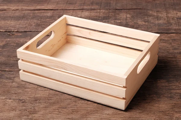 Caja de madera vacía — Foto de Stock