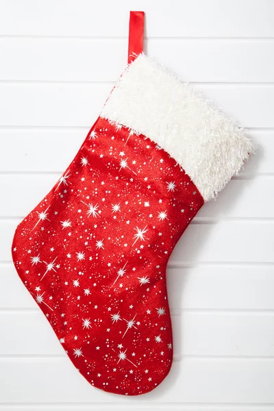 Red Christmas sock — Stock Photo, Image