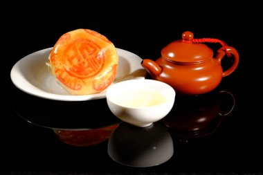 Sıcak Çince çay ve tatlılar