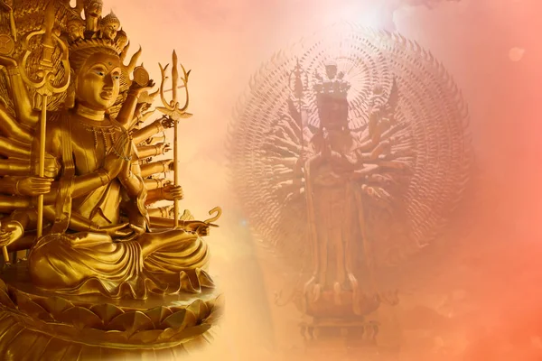 Bild Von Guanyin Tausende Hände Die Von Buddhisten Für Hintergrundbild — Stockfoto