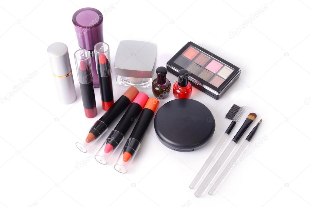 Make up set for woman face.