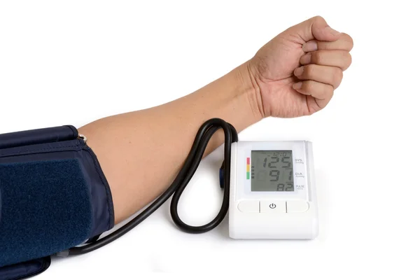 Electronic blood pressure meter. — Stock Photo, Image