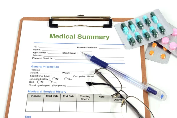 Medical form — Stock Photo, Image