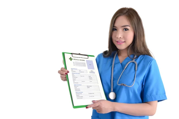 Doctor with medical record. — Stock Photo, Image