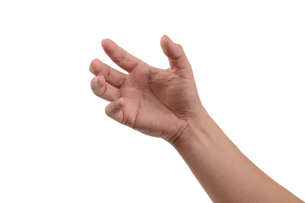 Hand hält unsichtbare Dinge. — Stockfoto