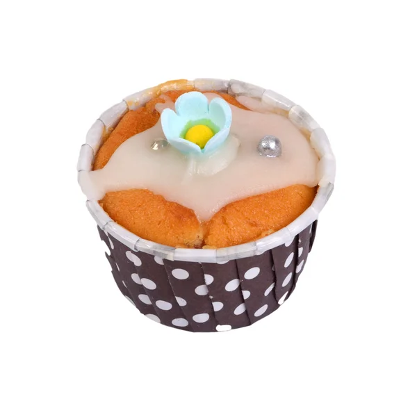 Cupcake sobre fondo blanco . — Foto de Stock