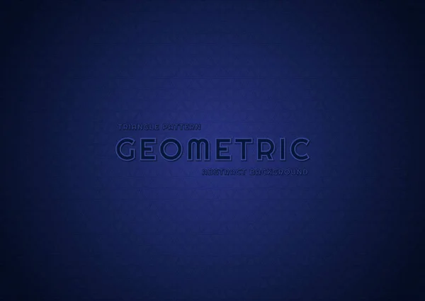Triangolo Modello Colore Blu Sfondo Stile Geometrico Illustrazione Vettoriale — Vettoriale Stock