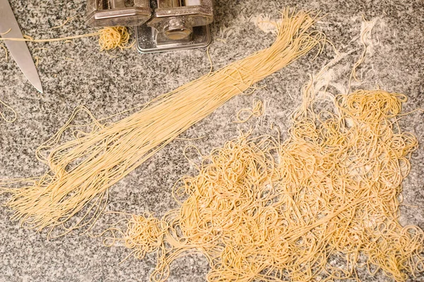 Pasta Fresca Fatta Casa Cucina Tradizionale Italiana Vicino — Foto Stock