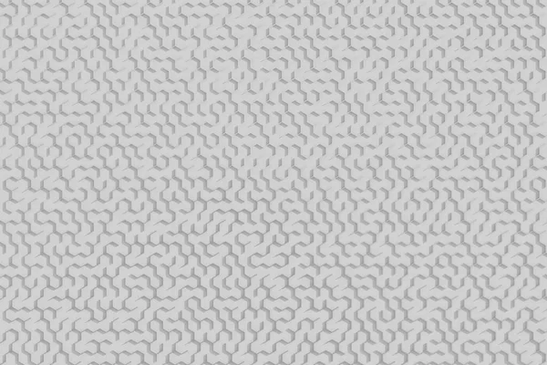 Padrão Labirinto Hexagonal Branco Renderização Abstrata Simples Minimalista — Fotografia de Stock