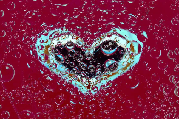 Multi Colored Drops Water Located Red Brown Background Black White — Stock Photo, Image