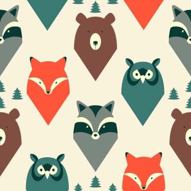 Vahşi hayvanlar kusursuz desenler.