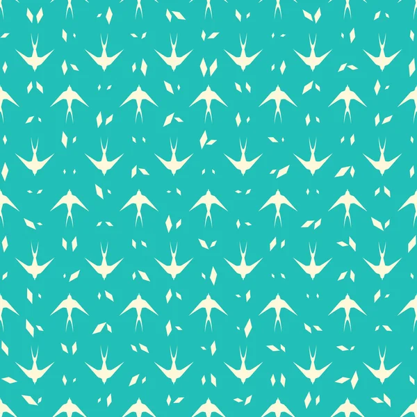 Swallow seamless pattern — Stock Vector