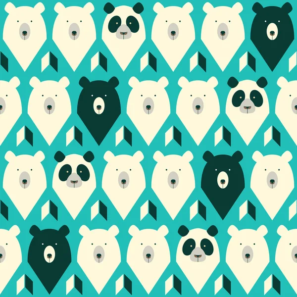 Bears seamless pattern — Stock Vector