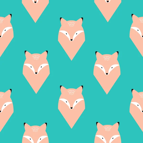 Modèle Fox sans couture — Image vectorielle