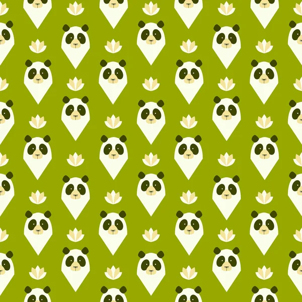 Panda seamless pattern — Stock Vector